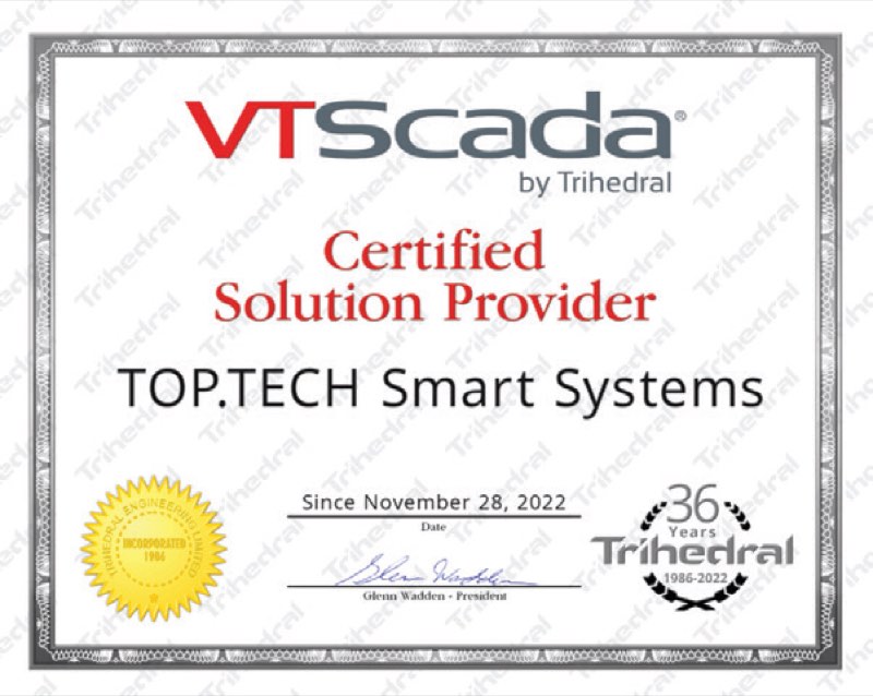 وثيقة اعتماد VTScada by Trihedral